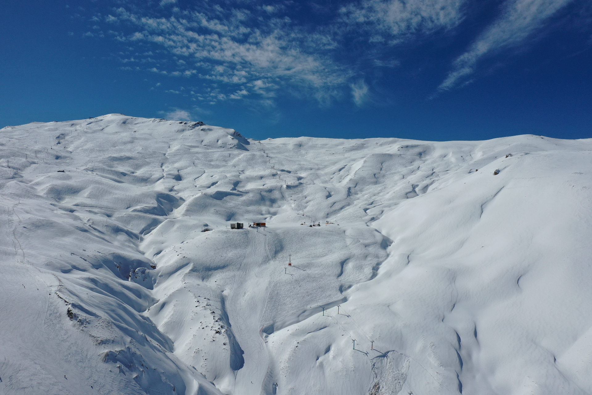 Snow-covered slopes of the Alborz mountains, Iran